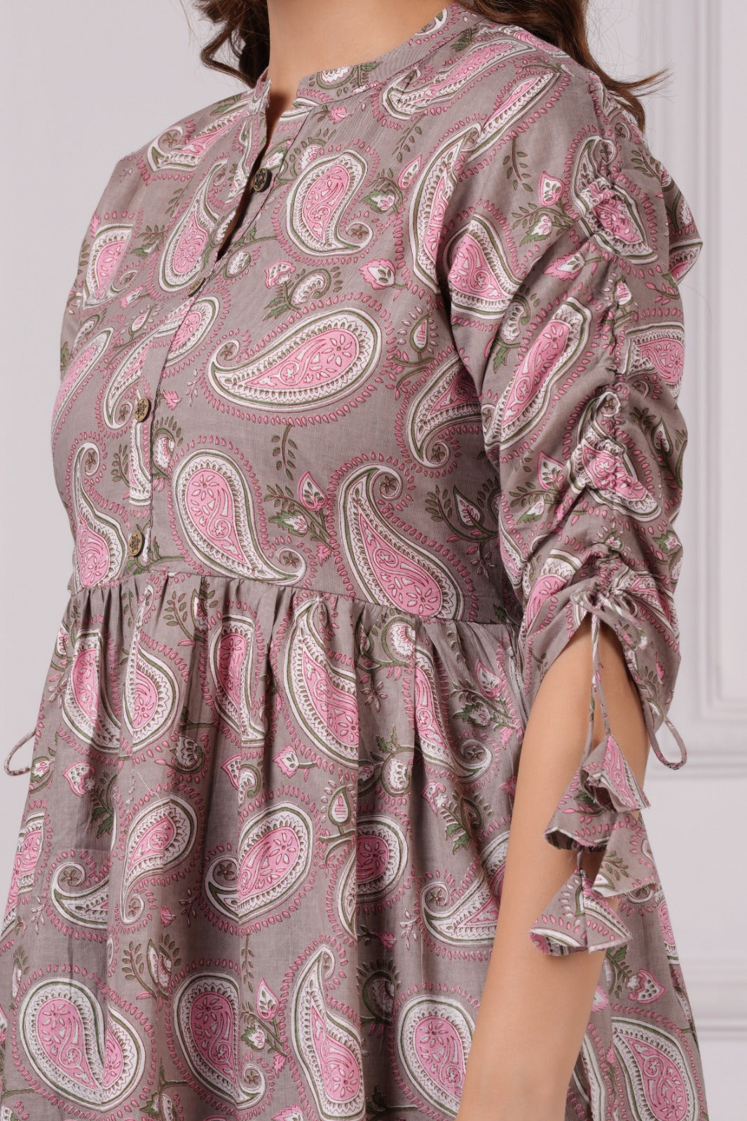 Noor Floral Printed Short Kurti for Women