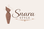 Logo of Snara Style with a dress on a hanger on a beige background