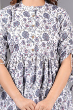 Noor Floral Printed Short Kurti for Women snarastyle